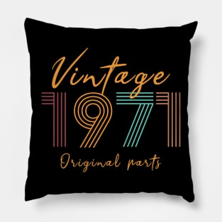 Vintage 1971 Birthday gift Pillow