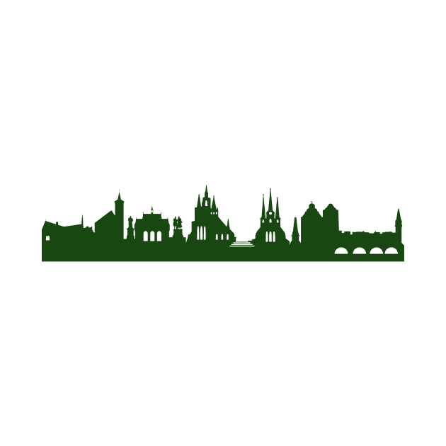 ERFURT skyline in forest green by 44spaces