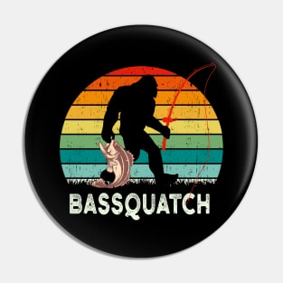 Bass Quatch Angler Fish Vintage Gift Pin