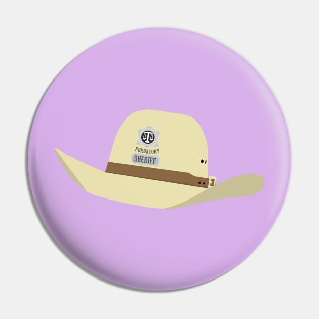 Nicole Haught Sheriff Hat (Purple Background) - Wynonna Earp Pin by Queerdelion