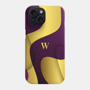 Personalized  W Letter on Purple & Gold Gradient, Awesome Gift Idea,  iPhone Case, Gift Geschenk iPhone-Hülle Phone Case