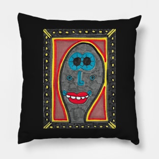 Happy Man with Red Lips Pillow