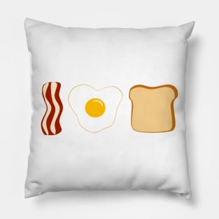 I Love Breakfast (yellow background) Pillow