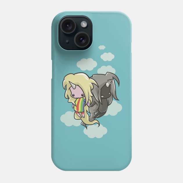 Lady Rainicorn and Lord Monochromicorn Phone Case by xanderbaldini