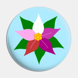 Pride Poinsettia Pin