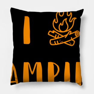 I Love Camping am Lagerfeuer I Camper und Wanderer Pillow