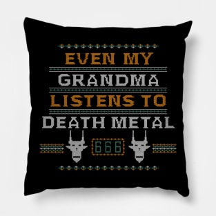 Death Metal Grandma Pillow