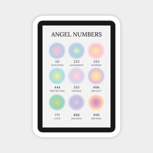 Angel Numbers Chart Aura Aesthetic Magnet