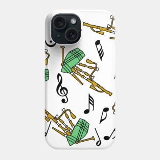 Bagpipes Black Music Note Pattern Phone Case