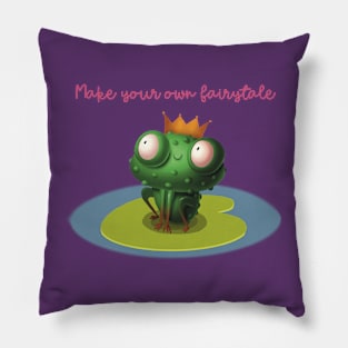 Might the frog be the prince? Kiss the frog! Pillow