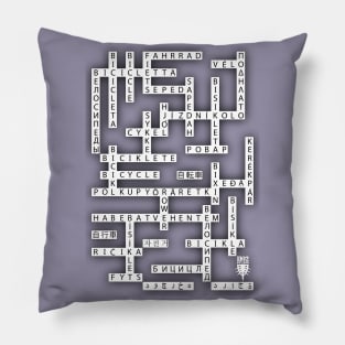 Bicycle Crossword Pillow