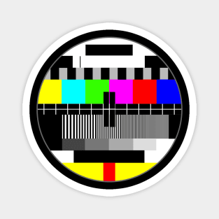 No Signal TV - Vintage Retro Television Magnet