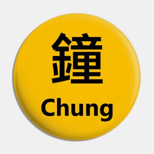 Chinese Surname Chung 鐘 Pin