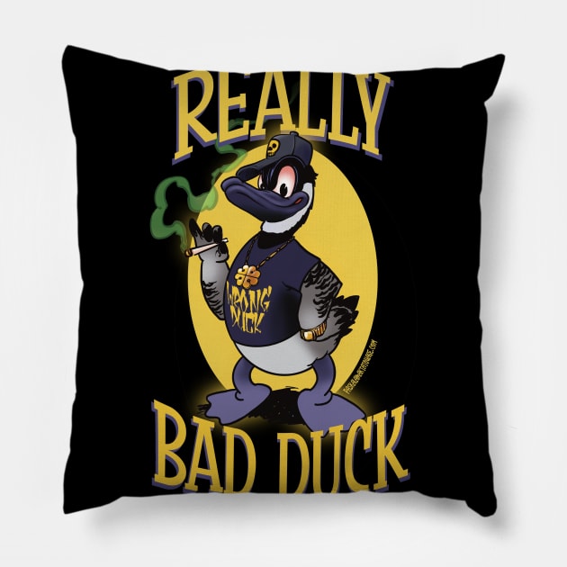 really bad not so little duck Pillow by Paskalamak