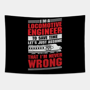 Funny Train Engineering Locomotive Engineer Gift Tapestry