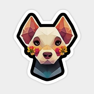 cute geometric dog design Magnet