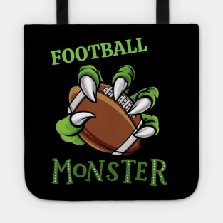 Football monster sport Gift for Football player love Football funny present for kids and adults Tote