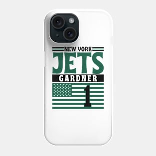 New York Jets Gardner 1 American Flag Football Phone Case