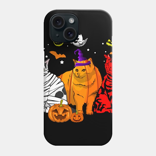 Funny Cat Halloween Costume Gift T-shirt Phone Case by Bensonn