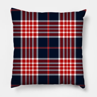 Red Blue Tartan Plaid Pattern Pillow