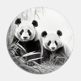 Panda Animal Discovery Wild Nature Ink Sketch Style Pin