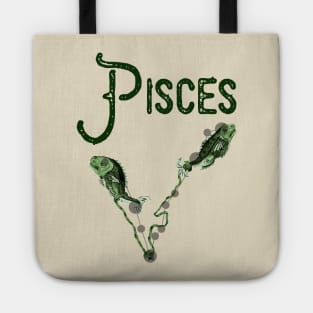 Pisces ))(( Astrological Sign Zodiac Constellation Design Tote