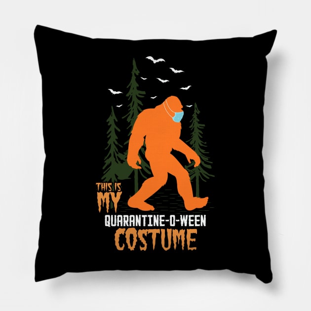 Bigfoot Quarantine O Ween Pillow by Tesszero