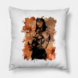 Conan The Barbarian Thulsa Doom - Brown Watercolor Splash Pillow