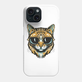 Head of Cat with Sunglasses Phone Case