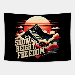 Snow, Height, Freedom Everest Mountain Design Tapestry