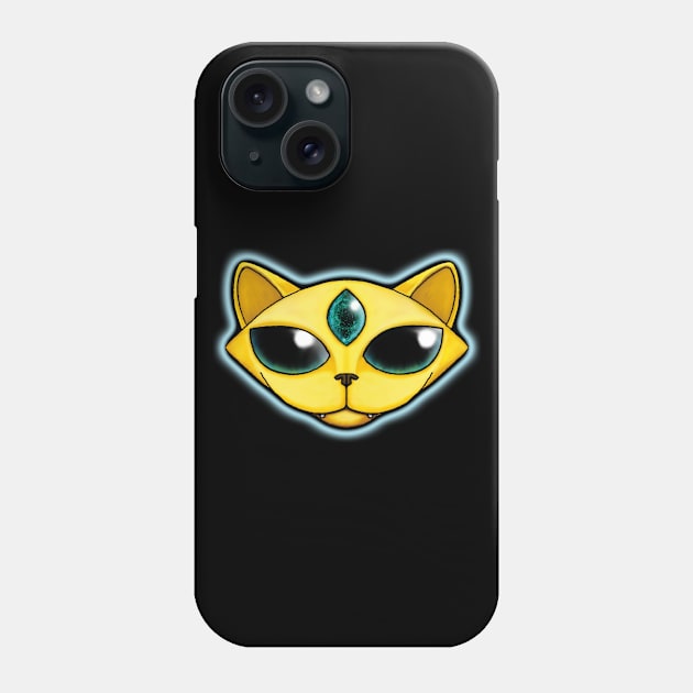 Space Cat Phone Case by YelloCatBean