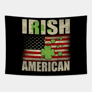 St. Patrick's Day IRISH AMERICAN FLAG Tapestry