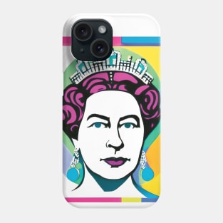 Queen Elizabeth II in Gouache Pop Art - Soft Phone Case