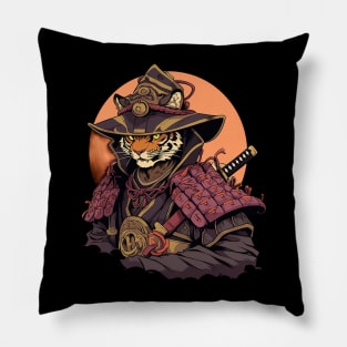 samurai tiger Pillow