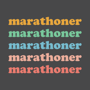 Marathoner First Marathon Runner Running 26.2 Retro Vintage T-Shirt