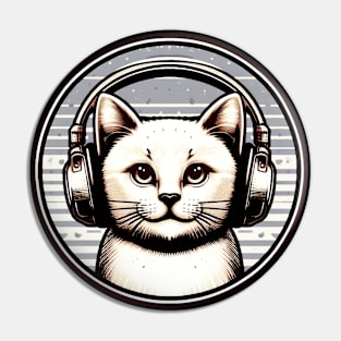 Cat Learning Music Pin