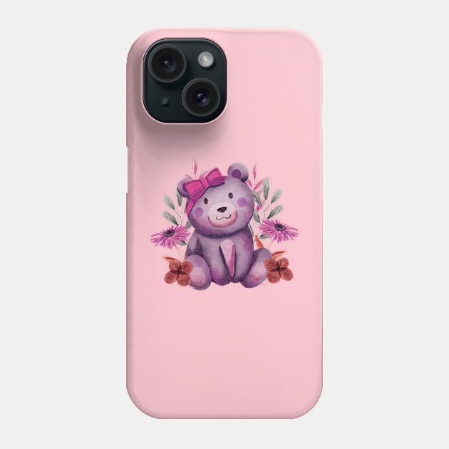 Pink bear Phone Case by salimax