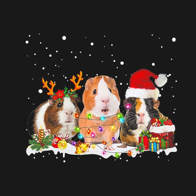 Guinea Pig Deer Guinea Santa Christmas Xmas by eldridgejacqueline