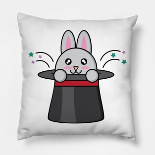 A Rabbit and a Magic Hat Pillow