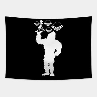 Bigfoot Ufos Alien Tapestry