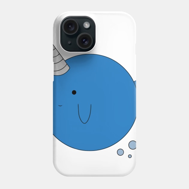 Puffy Narwhale Phone Case by Ramateeshop