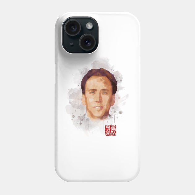 Nicolas Cage Watercolor Phone Case by Soriagk