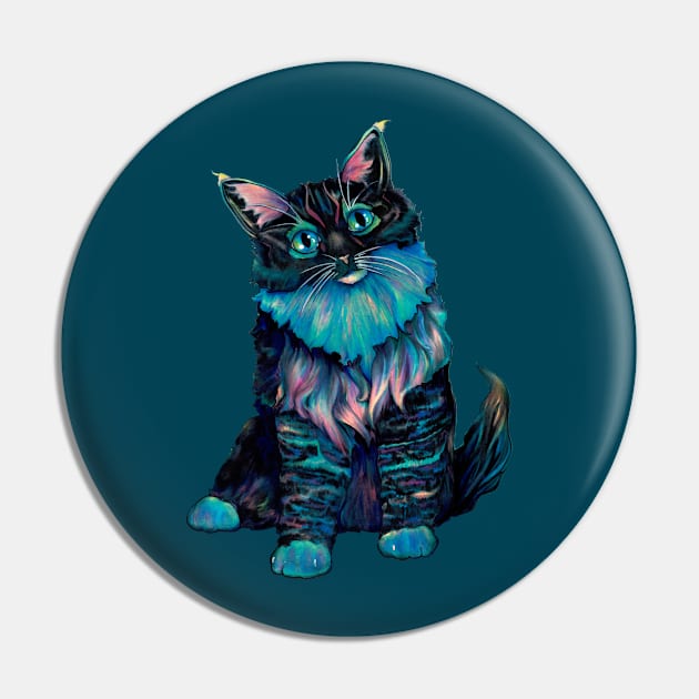 Curious Galaxy Cat Pin by FishWithATopHat