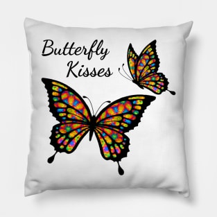 Psychedelic Colorful Butterfly Kisses Pillow