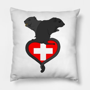 Gerbil Switzerland (dark) Pillow