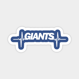 Giants heartbeat white Magnet