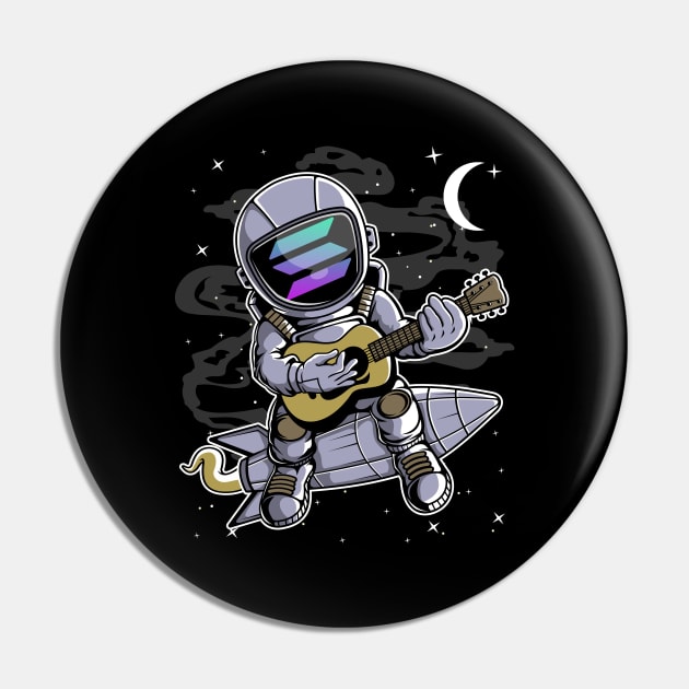 Astronaut Guitar Solana SOL Coin To The Moon Crypto Token Cryptocurrency Blockchain Wallet Birthday Gift For Men Women Kids Pin by Thingking About