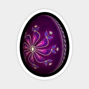 Purple pysanky easter egg Magnet