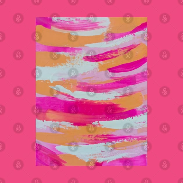 Light Pink and Orange Paint Strokes by thcreations1