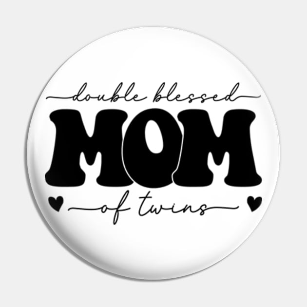 Double Blessed Mom Of Twins Pin by GreenCraft